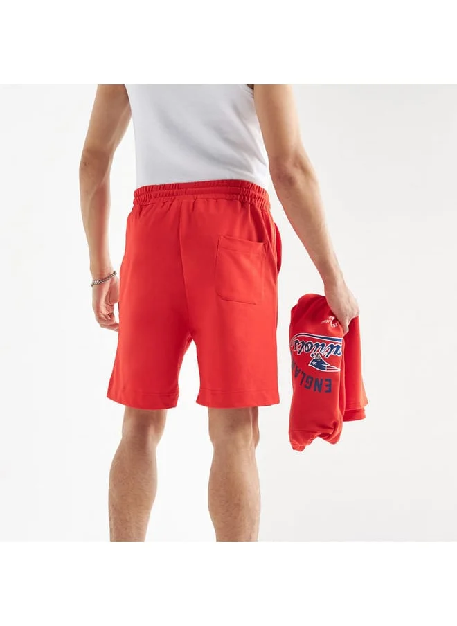 Splash FAV New England Patriots Print Shorts with Drawstring Closure and Pockets
