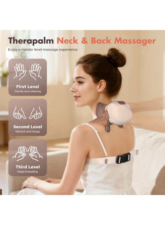 Arabest 4D Neck Massager,Shoulder Hot Compress Massager, a wireless and portable massager that simulates human hand operation,suitable for relieving neck pain and relaxing muscles,with 3 adjustment modes. - Image 2