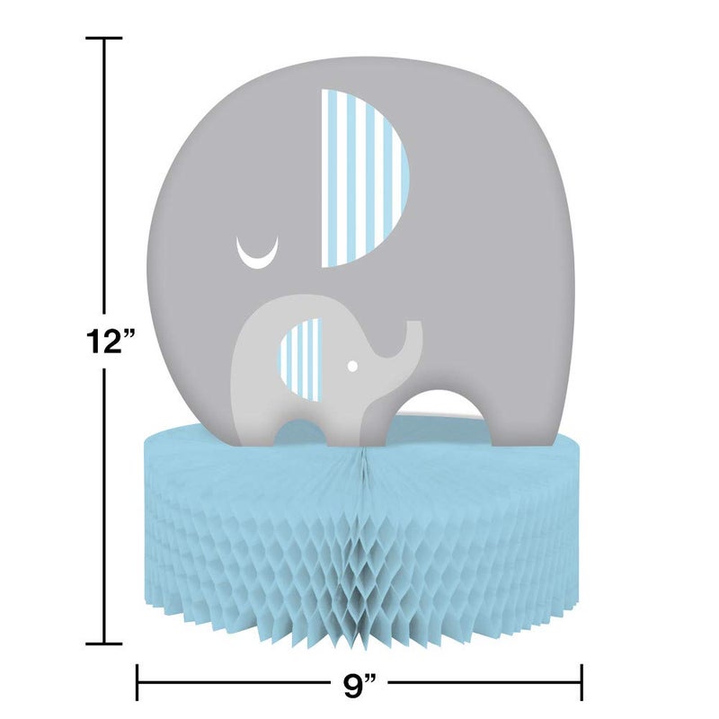 Creative Converting Little Peanut Boy Elephant Baby Shower Decorations Kit - Image 2