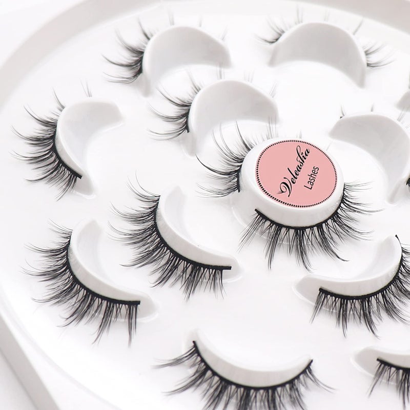 Veleasha 5D Faux Mink Lashes - Luxurious Manga Spike Lashes, 7 Pairs Pack - Image 5
