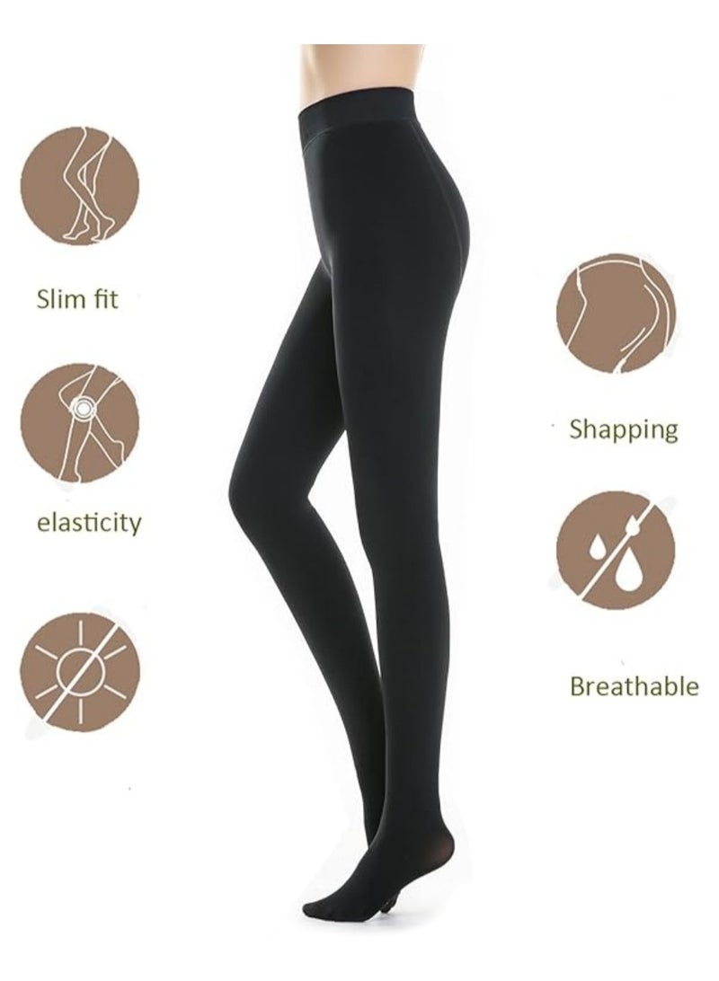 Jorunb 2pc Women's Fleece Lined Tights Thermal Pantyhose Leggings Opaque Winter Warm Thick Stockings Tights - Image 2