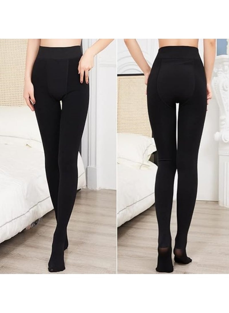 Jorunb 2pc Women's Fleece Lined Tights Thermal Pantyhose Leggings Opaque Winter Warm Thick Stockings Tights - Image 4