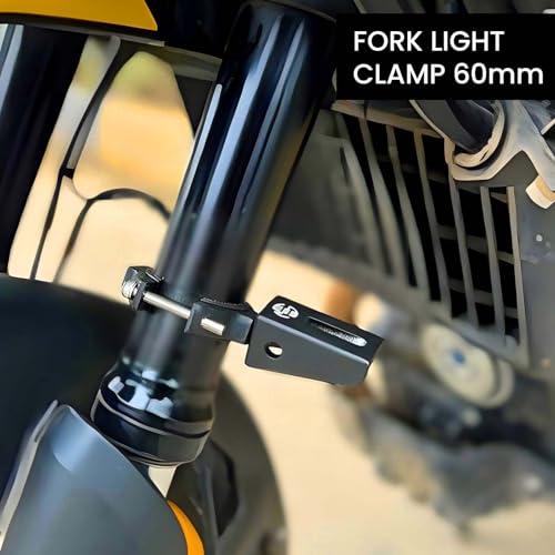 MOTO GENIUS 60MM Universal Fog Light Clamp for All Bikes | Durable Handlebar Mounting Solution (Pack of 2) - Image 4