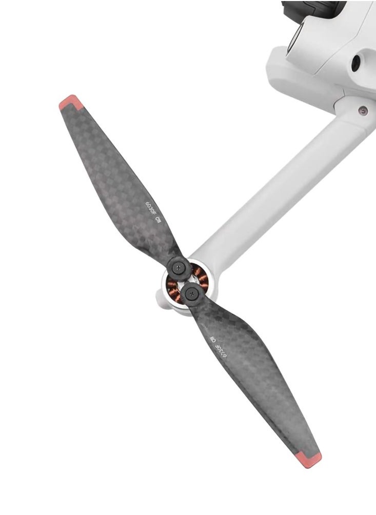 KASTWAVE مراوح لـ DJI Mini 3 Pro، مراوح من ألياف الكربون، جزء بديل متين ومنخفض الضوضاء للمروحة، مجموعة أجزاء ملحقات الطائرات بدون طيار  - Image 3