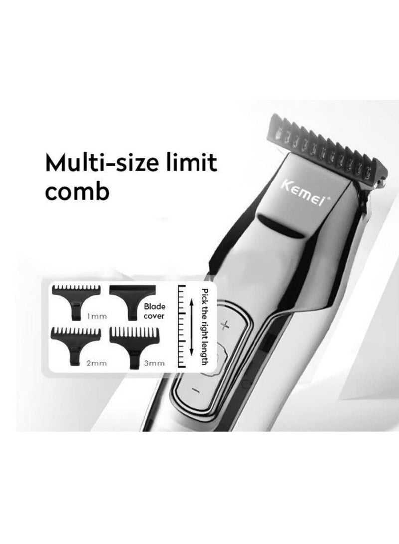 Kemei Professional Shaver From KM-5027 || For Men With Digital Display For Cutting Head Hair Even Baldness || Rechargeable Electric Hair Clipper (Saudi Version) - Image 3