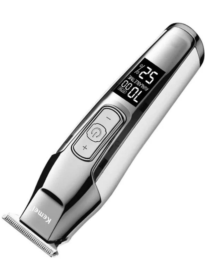 Kemei Professional Shaver From KM-5027 || For Men With Digital Display For Cutting Head Hair Even Baldness || Rechargeable Electric Hair Clipper (Saudi Version) - Image 2