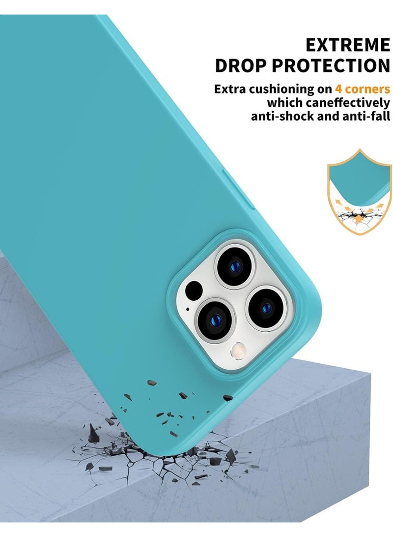 BORTONY iPhone 13 Pro Case 6.1 Inch Liquid Silicone Anti Scratch Anti Fingerprint Soft Silky Touch Shockproof Protective Cover - Image 5