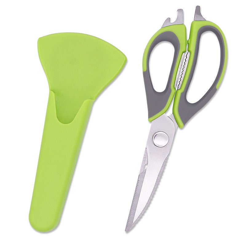 Yangjiang Stainless Steel Multi-Purpose Kitchen Scissors – Detachable Magnetic Suction Tube - Image 4