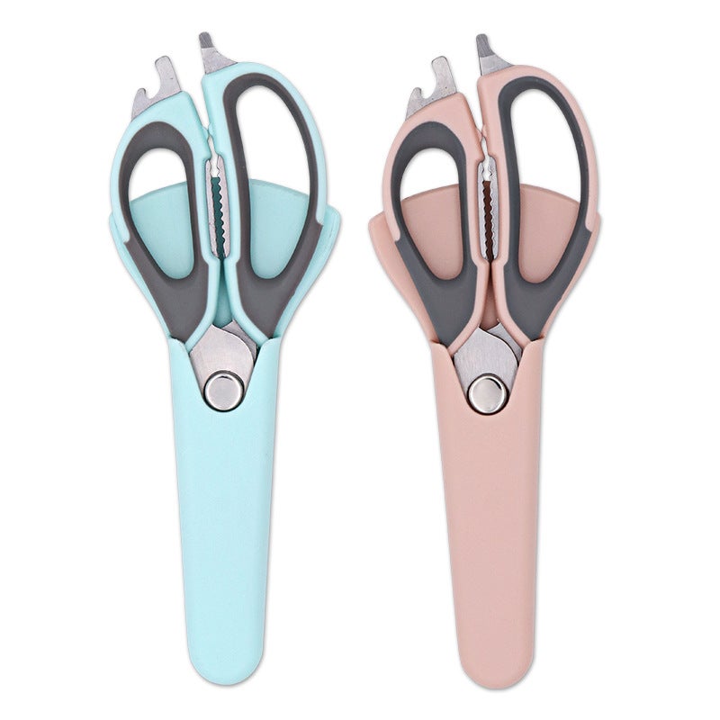 Yangjiang Stainless Steel Multi-Purpose Kitchen Scissors – Detachable Magnetic Suction Tube - Image 5