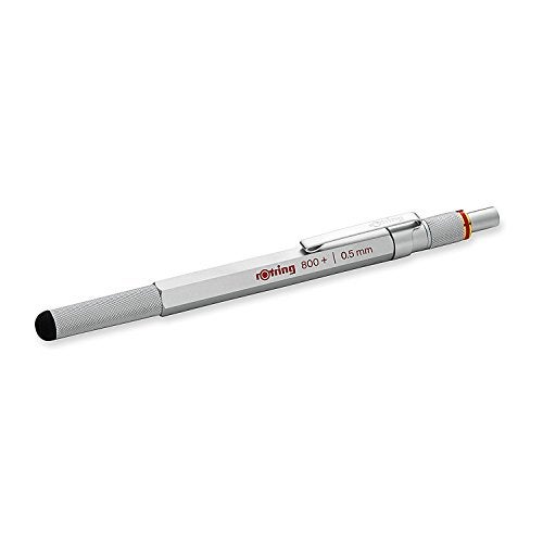 rOtring 800+ Mechanical Pencil and Touchscreen Stylus, 0.5 mm, Silver - Image 4