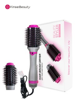 KinseiBeauty Multi-Function Hot Air Brush Hair Styling Comb Hair Dryer 3 Speeds Temp Hot Air Styler Grey  - Image 1