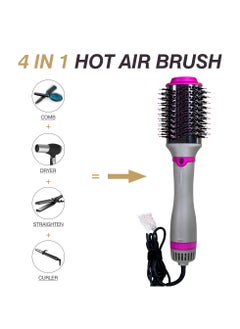 KinseiBeauty Multi-Function Hot Air Brush Hair Styling Comb Hair Dryer 3 Speeds Temp Hot Air Styler Grey  - Image 2