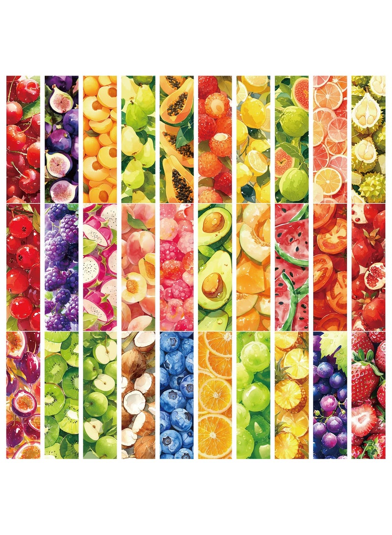 30 Pieces Fruit Bookmarks for Kids for Educational Office School Students Reader Supplies - Image 1