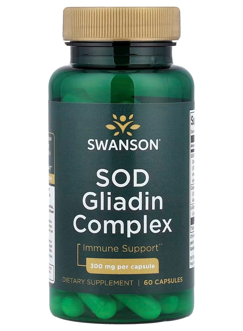 سوانسون، مركب SOD غليادين، 300 ملغ، 60 كبسولة