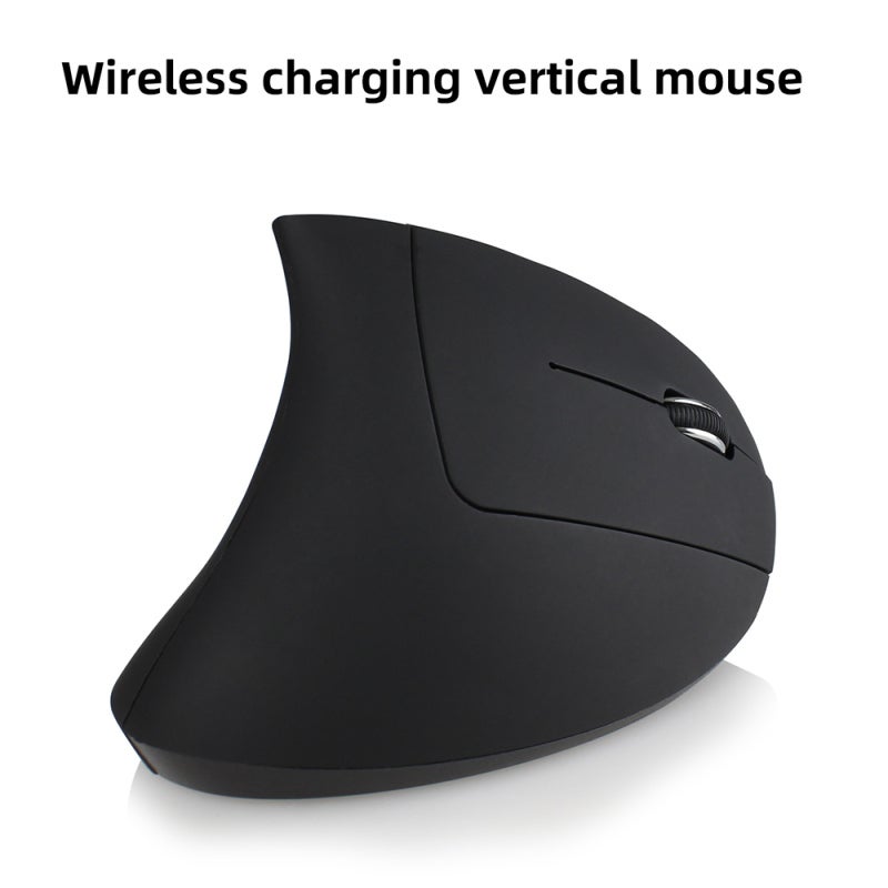 YWYT Vertical Ergonomic Mouse: 2.4G Wireless Technology, 3 Adjustable DPI Levels, Rechargeable Black Mouse - Stable Connection Wrist Fatigue Relief for Home Office Computer Users - Image 4