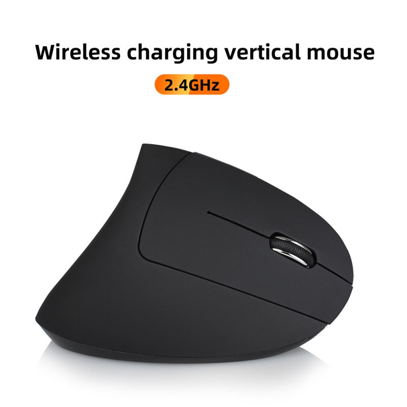 YWYT Vertical Ergonomic Mouse: 2.4G Wireless Technology, 3 Adjustable DPI Levels, Rechargeable Black Mouse - Stable Connection Wrist Fatigue Relief for Home Office Computer Users - Image 5