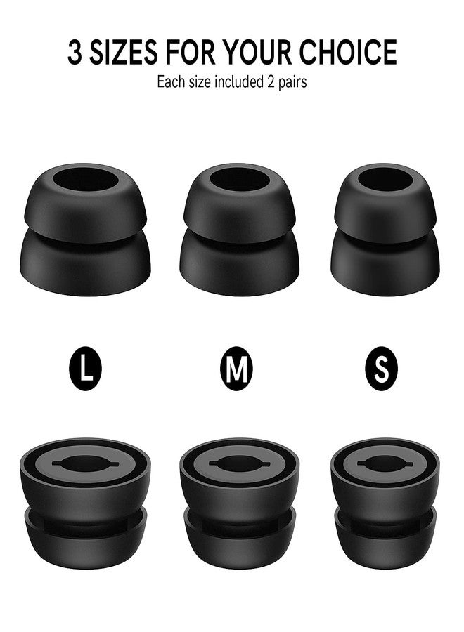 Delidigi for Galaxy Buds Pro Ear Tips, 6 Pairs Double Flange Silicone Eartips Earbuds Earplug Replacement Accessories Compatible with Samsung Galaxy Bus Pro 2021 S/M/L Size - Image 4