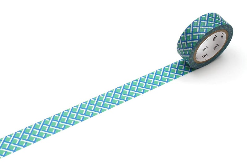 MT mt Washi Masking Tape, 15mm x 7 mtrs Shade - mesh Green, (Pack of 1)  - Image 1