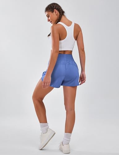 BMJL Women's Athletic Shorts High Waisted Running Short Pocket 2.5" Sporty Shorts Gym Elastic Workout Shorts(S,Blue54) - Image 5