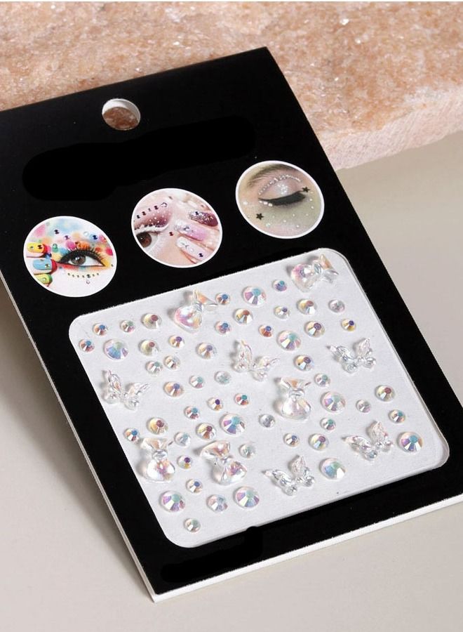 Self-adhesive crystal stone face and body tattoo stickers for face body and nail decoration - Image 2