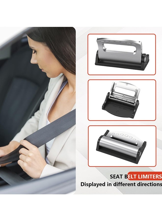 6 Pcs Car Seat belt Adjuster Comfortable Vehicle Shoulder Neck Strap Locking Clips Automotive Seat Belts Stopper Universal for Adults Kids  SUV Sedan Truck Black, Blue,Grey - Image 3