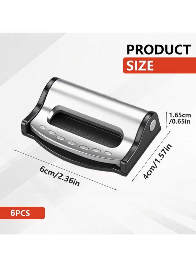 6 Pcs Car Seat belt Adjuster Comfortable Vehicle Shoulder Neck Strap Locking Clips Automotive Seat Belts Stopper Universal for Adults Kids  SUV Sedan Truck Black, Blue,Grey - Image 2