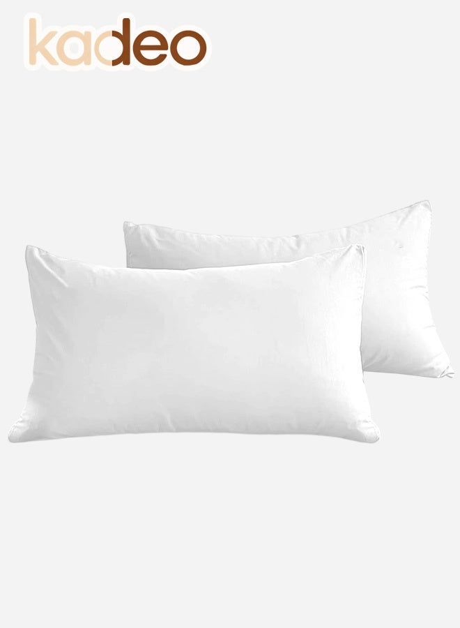 kadeo 2PCS 100% Cotton Pillowcase, Breathable and Soft Pillow Covers with Envelope Closure, Room Decor for Women Men, 48x74CM - Image 1
