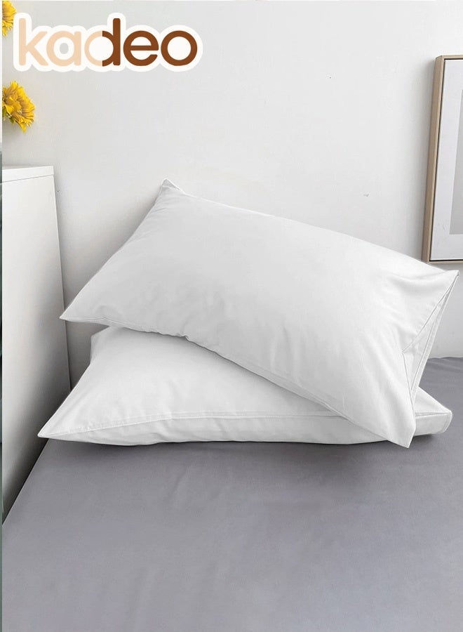 kadeo 2PCS 100% Cotton Pillowcase, Breathable and Soft Pillow Covers with Envelope Closure, Room Decor for Women Men, 48x74CM - Image 4