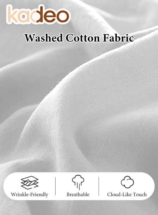 kadeo 2PCS 100% Cotton Pillowcase, Breathable and Soft Pillow Covers with Envelope Closure, Room Decor for Women Men, 48x74CM - Image 2