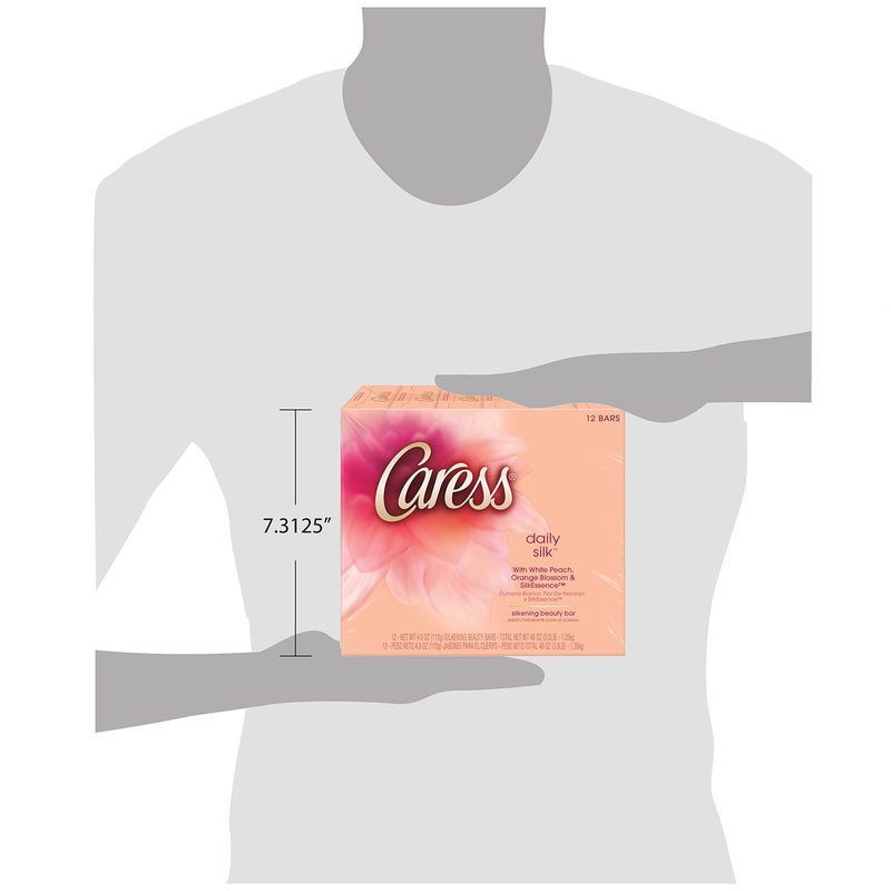 Caress Beauty Bar, Daily Silk 4 oz, 12 Bar, (Pack of 2) - Image 4