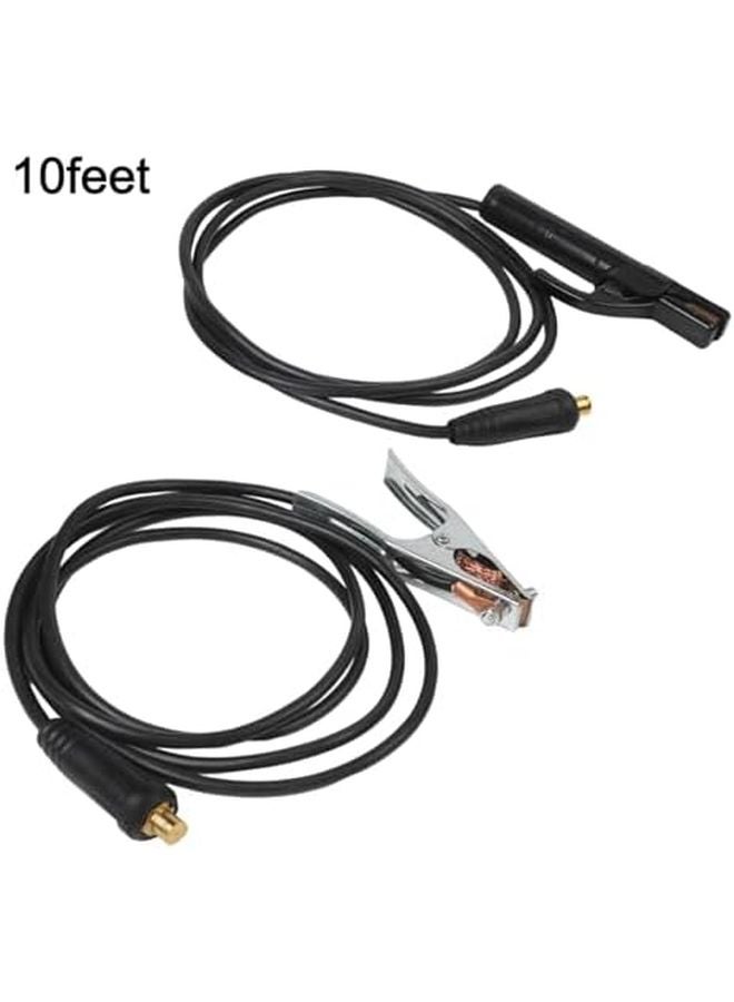 300A مشبك أرضي للحام لآلة عاكس MMA من النحاس وABS بطول 10 أقدام (3 أمتار) - Image 3