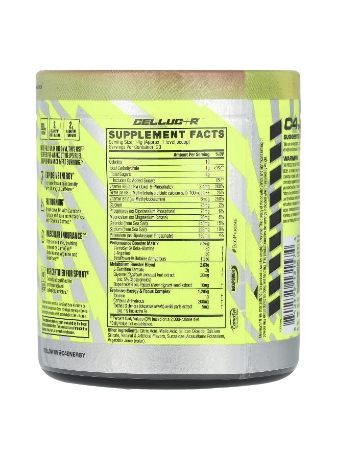 C4  Cellucor C4 / سيلوكور، C4 سبورت ريبيد، قبل التمرين، نكهة الفراولة والبطيخ، 9.9 أونصة (280 جرام)  - Image 2