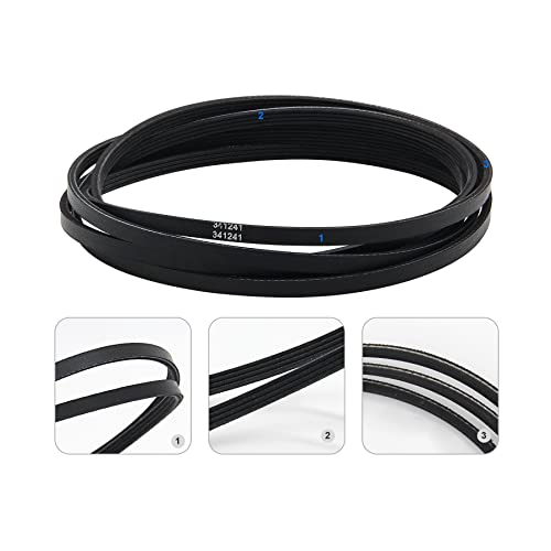 Powswopx 8066184 Dryer Motor Pulley & 341241 Dryer Drum Belt Compatible with Whirlpool Maytag Kenmore Dryers -Replaces PS11744884, AP2946843, W10290525, WP8066184VP - Image 2