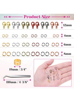 cridoz Jump Rings Cridoz 2340Pcs Open Jump Rings And Lobster Clasps Jewelry Making Supplies Kit For Necklace And Jewelry Repair  - Image 3