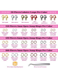 cridoz Jump Rings Cridoz 2340Pcs Open Jump Rings And Lobster Clasps Jewelry Making Supplies Kit For Necklace And Jewelry Repair  - Image 2