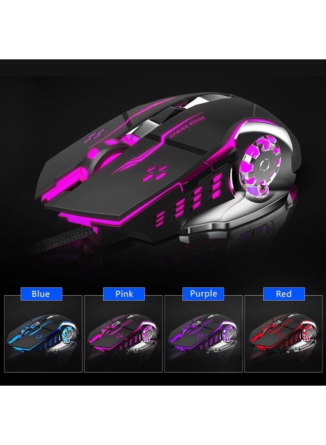 ماوس ألعاب سلكي USB بإضاءة RGB LED خلفية وDPI قابل للتعديل لألعاب الكمبيوتر - Image 4