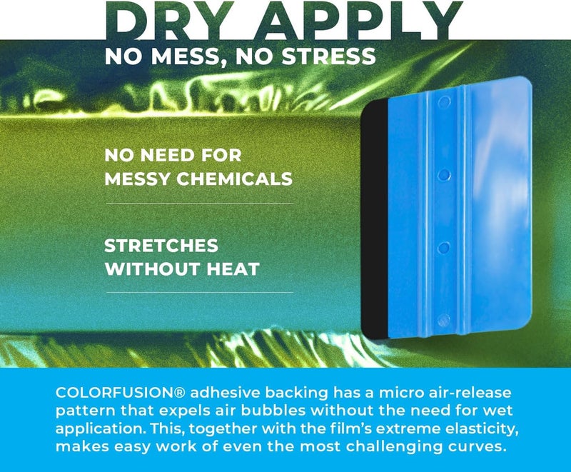 VViViD ColorFusion PPF by , Gloss Early Spring Green Dry Apply PPF Vinyl Car Wrap Roll 1.3ft x 5ft - Image 3