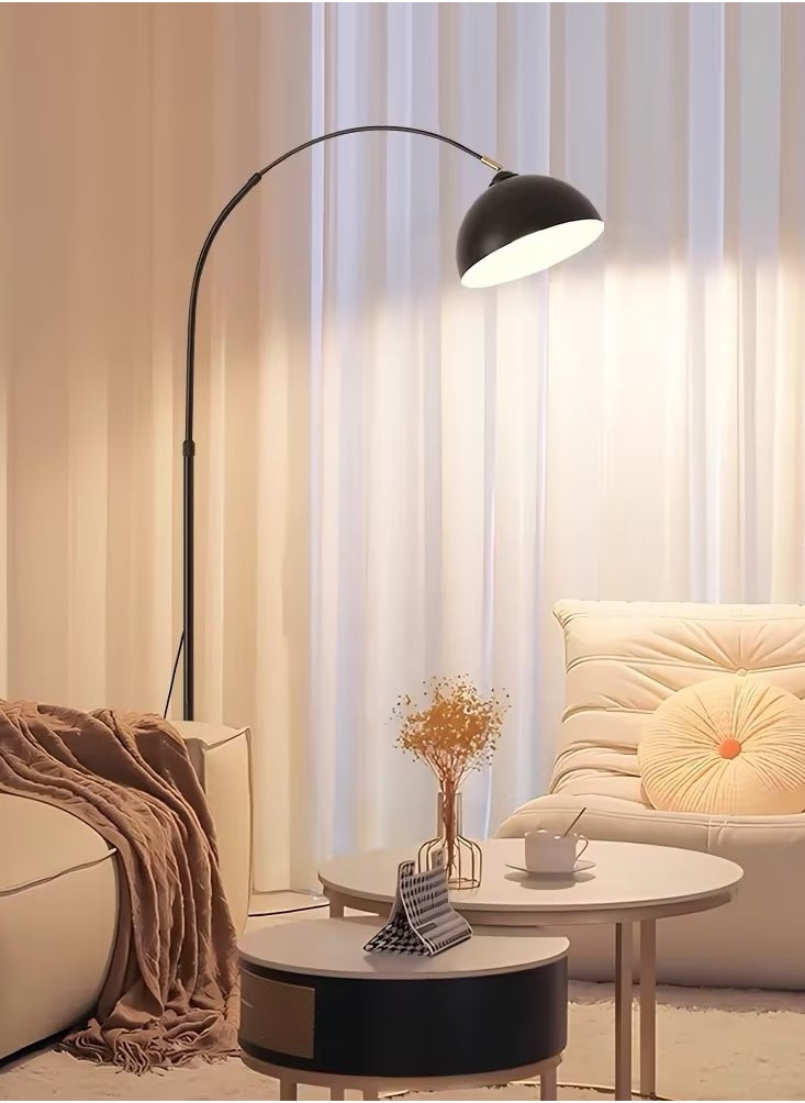 Najwa Floor Lamp, 3 Color Modes Floor Lamp, Nordic Marble LED Folding Rotary Arc Floor Lamp, Modern Standing Lamp for Office Work and Study(BLACK)  - Image 5