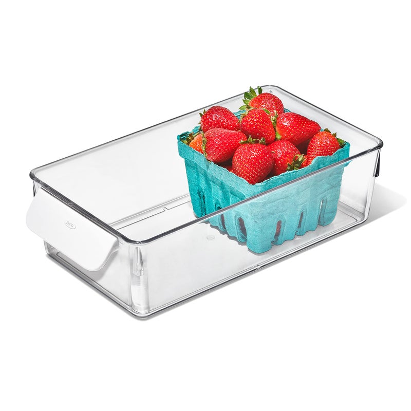 OXO Refrigerator Storage Bin 5 by 10 in Clear