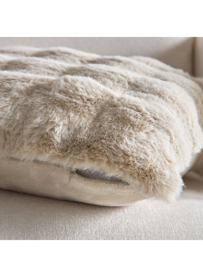 Home Box Ness 2Sided Brushed Bubble Fau x Fur Filled Cushion 45 x 45 cm - Image 3