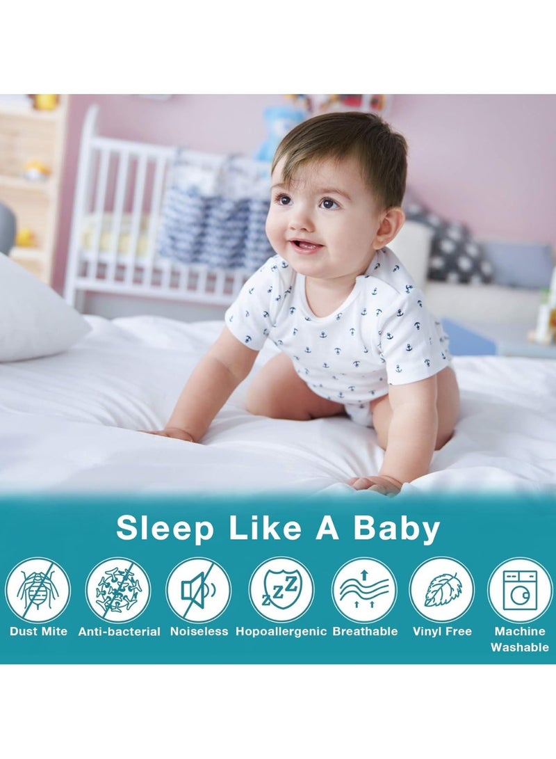 MIZAJIC Waterproof Mattress Protector Cooling Breathable Knitted Fabric Mattress Cover with Deep Pocket Washable Hypoallergenic Vinyl Free for Pets Kids Adults (Small (100 * 200 * 30)) - Image 5