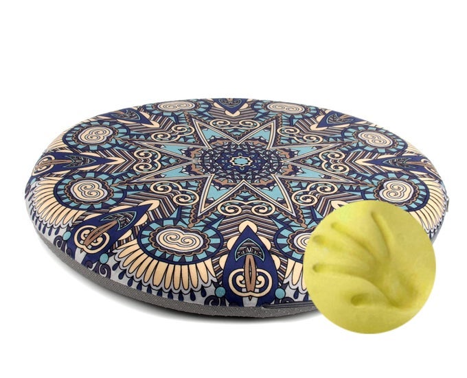 Memory Foam Seat Cushion AntiSlip Soft Round Stool Cushion Chair Pad 16 Inch Geometric