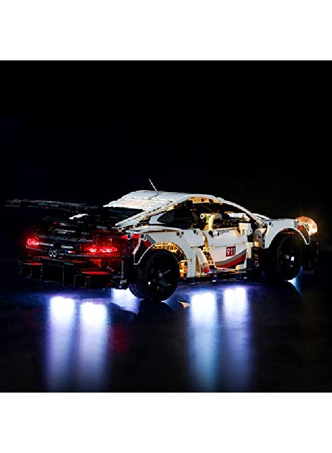 BRIKSMAX طقم إضاءة LED لسيارة تكنيك بورش 911 Rsr متوافقة مع نموذج مكعبات البناء ليجو 42096 لا يتضمن مجموعة ليجو (إصدار التحكم عن بعد) - Image 4