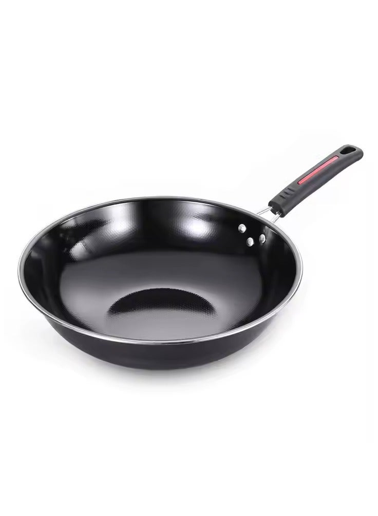 Wok Pan Easy Cook & Clean 32cm Non-Stick Frying Pan - Durable & Easy to Clean frypan 32 cm scratch resistance easy cleaning 100% safe non stick coating thermo signal healthy cooking perfect searing  - Image 4