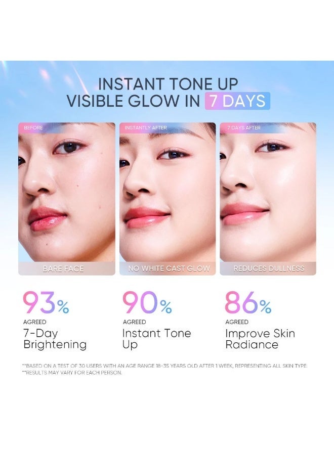 SKINTIFIC Bright Fit Serum Sunscreen SPF50+ PA++++, UV Tone Up Tinted Sunscreen with Niacinamide, Brightening & Even Skin Tone Formula, Broad Spectrum UVA UVB Protection, Lightweight Serum Texture for Daily Use, Pack of 2 - Image 2