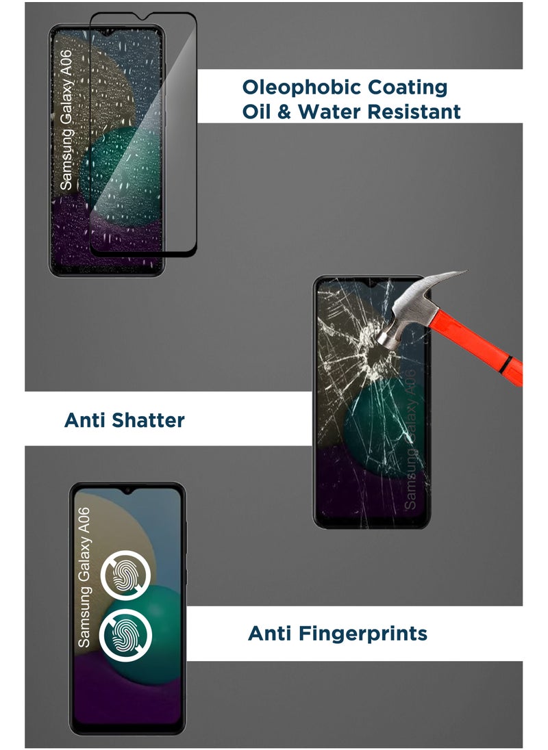 Generic - 2 Pack Generic Glass Screen Protector For Samsung Galaxy A06-Black - Image 1