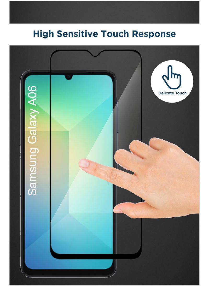 Generic - 2 Pack Generic Glass Screen Protector For Samsung Galaxy A06-Black - Image 1