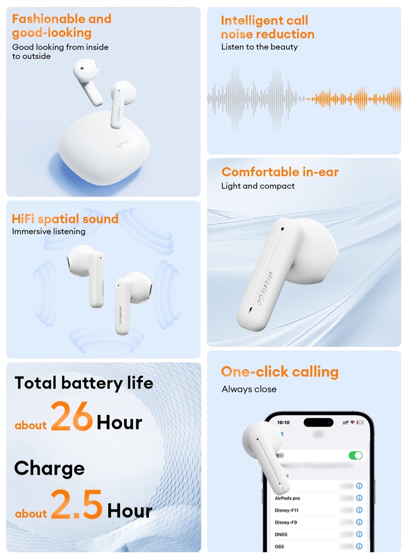 Miniso - MINISO MCT11 Wireless Bluetooth Headset - Beige - Image 1