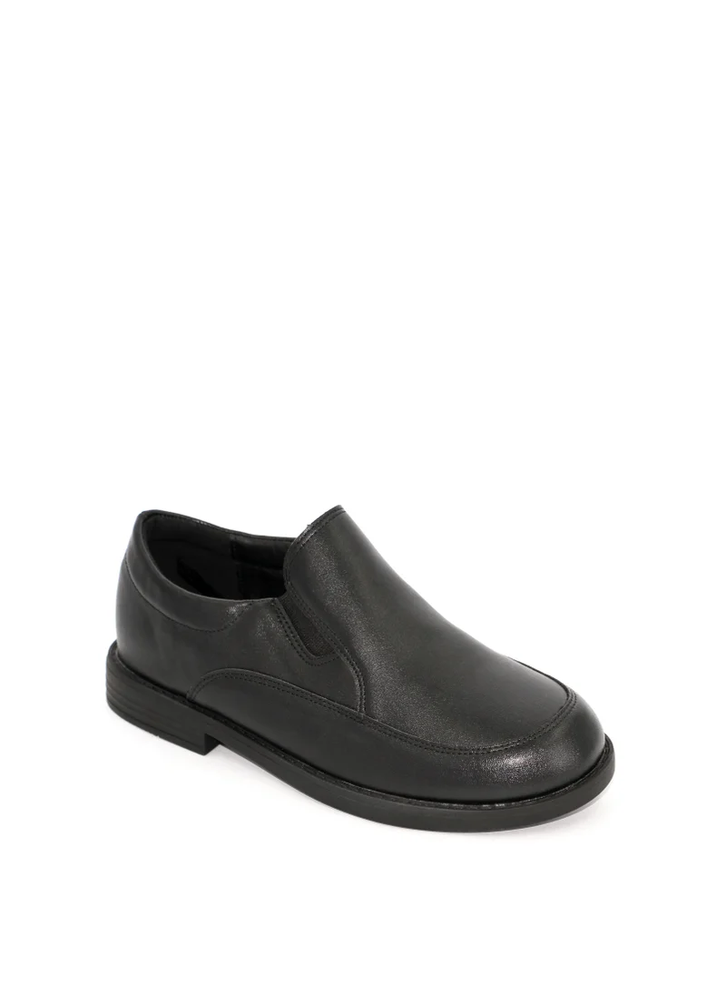 Geoomnii Boys School Shoes – Durable Black Formal Uniform Footwear for Kids | Anti-Slip Sole, Cushioned Insole, Easy Closure | Ideal for Daily Use & School Activities
