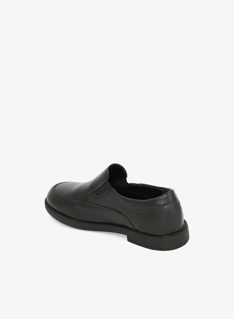 Geoomnii Boys School Shoes – Durable Black Formal Uniform Footwear for Kids | Anti-Slip Sole, Cushioned Insole, Easy Closure | Ideal for Daily Use & School Activities